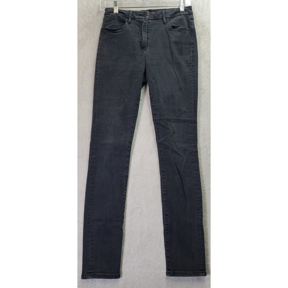 3X1 NYC Jeans Women Size 28 Black Denim Cotton Stretch Skinny Pockets Flat Front - Picture 1 of 10